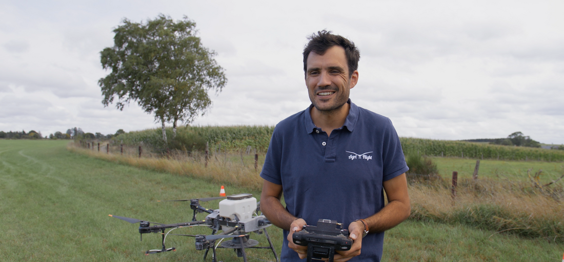 Onderzaaien met een Agras drone: Agriflight doet het dagelijks